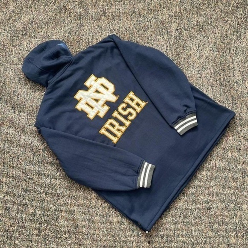 Franchise Club Notre Dame Fighting Irish Convertible Jacket Navy Blue Mens XL